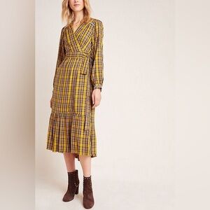 Anthropologie Dalton Wrap Maxi Dress